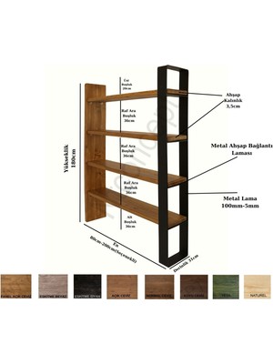 Ntconcept Via Masif Ağaç Kitaplık-Vitrin(En 100CM)