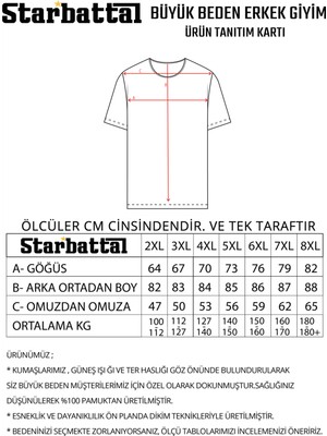 Starbattal Büyük Beden Unisex Yelek 23600 Siyah