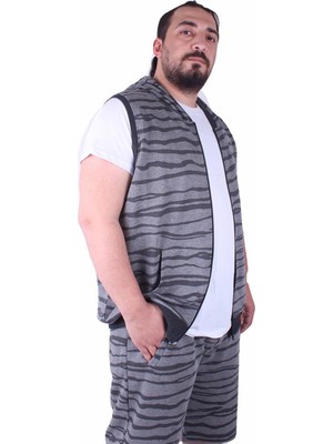 Starbattal Büyük Beden Unisex Yelek 23600 Gri