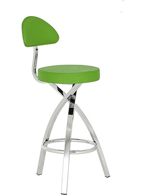 White Furniture Slot Arkalıklı Bar Taburesi