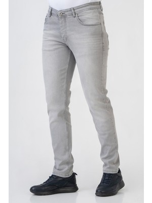 White Stone Almería J004 Slim Fit 5 Cep Pamuklu Likralı Jean Pantolon A.grey