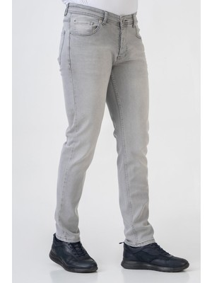 White Stone Almería J004 Slim Fit 5 Cep Pamuklu Likralı Jean Pantolon A.grey