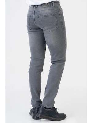 White Stone Almería J004 Slim Fit 5 Cep Pamuklu Likralı Jean Pantolon Grey