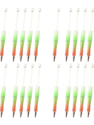 Kenan 20PCS Boncuk Beyaz Kalemi Dıy Boncuklu Kalemler Sınıf Çekme Sınav Stili C Için (Yurt Dışından)