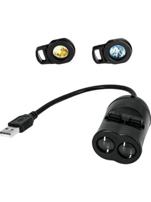 Fayshow Projektör Işık Duvar Projeksiyon Lambası USB 6 Mod Ayarlanabilir LED Dekoratif Gece (Yurt Dışından)