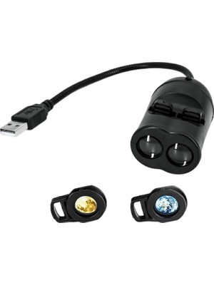 Fayshow Projektör Işık Duvar Projeksiyon Lambası USB 6 Mod Ayarlanabilir LED Dekoratif Gece (Yurt Dışından)