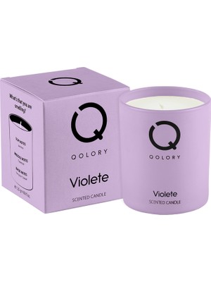 Qolory Violete Scented Candle 120 gr Dekoratif Kokulu Mum