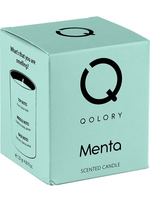 Qolory Menta Scented Candle 120 gr Dekoratif Kokulu Mum