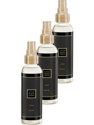 Avon Little Black Dress Kadın Vücut Spreyi 3'lü Set Kalıcı ve Çekici Koku
