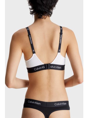 Calvin Klein Logo Şeritli Pamuklu Spor Sütyen 000QF7218E100 Bayan Sütyen 000QF7218E 100