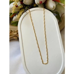 Swords Concept Altın Kaplama Burgu Zincir Kolye