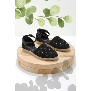Siyah Örgü  Kadın Espadril K01823251416