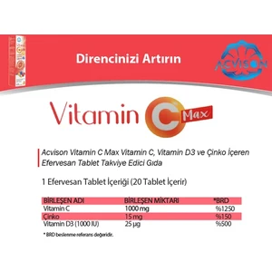 Vitamin C Max 1 Adet