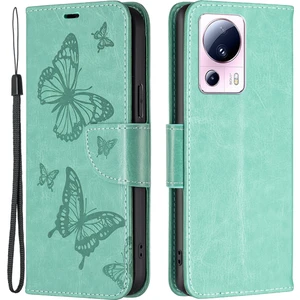 Lr Joyful Xiaomi 13 Lite / Civi 2 5g Telefon Deri Kılıf Cüzdan Stand Butterfly Baskalı Telefon Kapağı Kayışlı (Yurt Dışından)