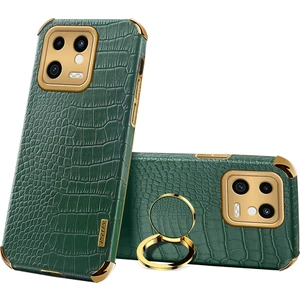 Lr Joyful Xiaomi 13 5g Pu Deri + Tpu Telefon Kılıfı 6d Kickstandlı Elektrokürlü Timsah Doku Kapağı (Yurt Dışından)