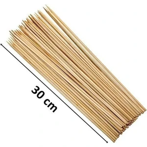 Ahşap Çöp Şiş Çubuğu 30 Cm - 50 Adet
