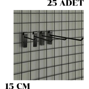 İstanbul Manken Tel Pano Kancası Raf Askısı 25 Adet 15 cm