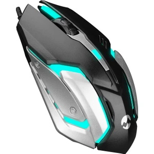 SM-G72 Usb Siyah/Gümüş Işıklandırmalı Oyuncu Mouse