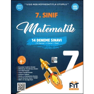 Fit Yayınları Fit 7. Sınıf Matematik Denemeleri 14 Deneme
