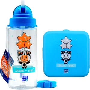 Blue-Me Tritan Pipetli Matara + Desenli Beslenme Kabı Seti
