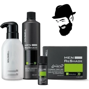 4ca Men Reshade Saç ve Sakal Boyası 4 x 20 ml + Oksidan Losyon Siyah 250 ml