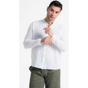 Uzun Kol Poplin Ege Erkek Yazlık Gömlek Beyaz Byz