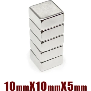 Neodyum Mıknatıs, Çap 10X10X5 mm Kare Magnet Süper Güçlü Magnet