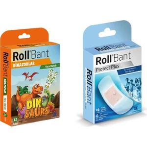 Bant Dinazorlar Yarabandı 12 Adet + Protect Plus Su Geçirmez Yarabandı 10'lu