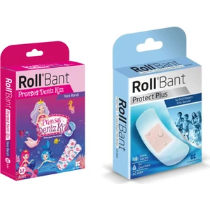 Bant Prenses Denizkızı Yarabandı 12'li + Protect Plus Su Geçirmez Yarabandı 10'lu