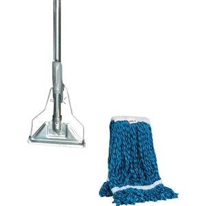 Yedek Dar Islak Mop+Saplı Metal Mop Tutucu