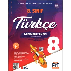 Fit Yayınları 8. Sınıf LGS Türkçe Denemeleri 14 Deneme