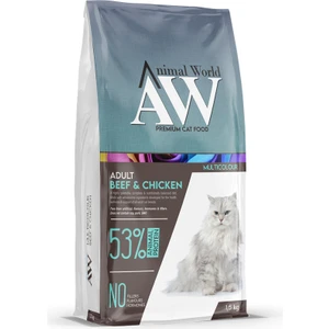 Animal World Multicolour Biftek ve Tavuk Etli Yetişkin Kedi Maması 1.5 kg