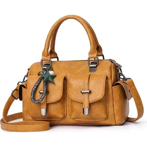 Go Biz Moda Rahat Bayan Omuz Çantası, Büyük Kapasiteli Yumuşak Deri Pu Messenger Çanta, El Çantası (Yurt Dışından)