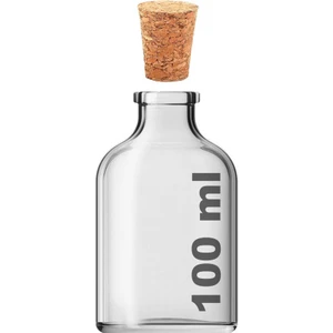 100 cc Şeffaf Penisilin Mantar Tıpalı 100 ml Düğün, Kına, Nişan, Kolonya Şişesi Cam Şişe 1 Adet