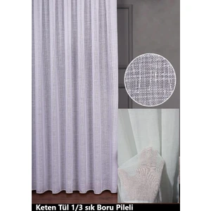 Keten Tül 1/3 Sıklık Boru Pileli