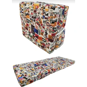 Mor Minder Katlanır Kamp Yatağı Çadır Yatağı  70X180  6 cm Işbir Gri Kalın Sünger Love Model