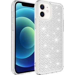 M.TK Moveteck iPhone 11 Için Kılıf Kenarları Airbagli Parlak Işıltılı Tasarım Kristal Şekilli Renkli Silikon
