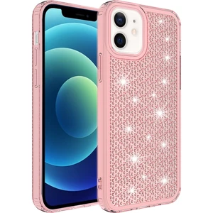 M.TK Moveteck iPhone 11 Için Kılıf Kenarları Airbagli Parlak Işıltılı Tasarım Kristal Şekilli Renkli Silikon