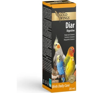 Gold Wings Gwp Diar 20CC Kuşlar İçin Günlük Bakım Sıvı Formül Pratik Damlalıklı Şişe
