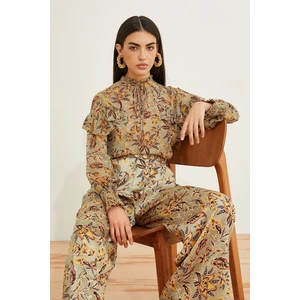 Kadın Uzun Kollu Fırfırlı Bluz