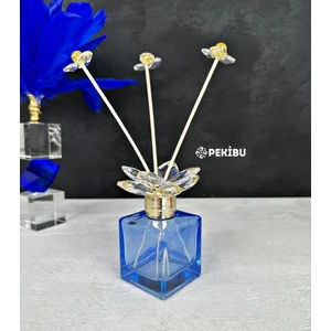 KRİSTAL TEPELİ KOKU ŞİŞESİ MAVİ GOLD