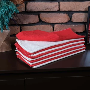Aday Idea 12'li El Yüz Havlusu 40X70 cm Kırmızı-Krem