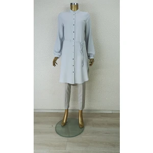Levidor Önden Düğmeli Sıfır Yaka Tunik Qys Tunik LVSS2221088 #23-01#