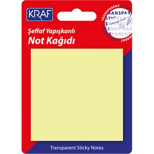 Şeffaf Sarı Yapışkanlı Not Kağıdı 76X76MM 50 Yaprak