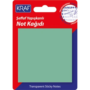 Şeffaf Yeşil Yapışkanlı Not Kağıdı 76X76MM 50 Yaprak