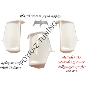 Poyraz Tuning Mercedes Benz Sprinter 316 (2014-2018)  Uyumlu Yarasa Ayna Kapağı Beyaz Boyalı