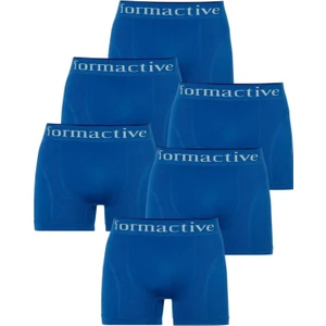 Secret Moda Dikişsiz Microfiber Likralı Erkek Iç Çamaşırı Boxer Mavi 6 Adet