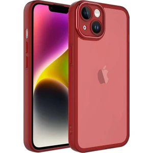 Apple iPhone 14 ile Uyumlu Kılıf Kamera Korumalı Transparan Arka Yüzey Telefon Kılıfı