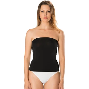 Secret Moda Uzun Straplez Body Büstiyer Crop Siyah