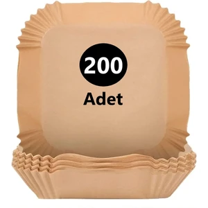 Tp Company 200 Adet Airfryer Pişirme Kağıdı Kare Tabak Model Yağlı Kağıt